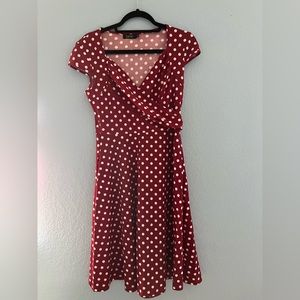 Flattering burgundy dress